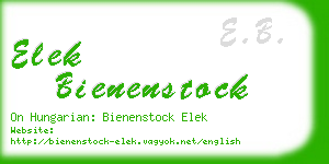 elek bienenstock business card